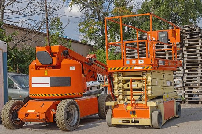 efficient forklift operations in a warehouse setting in Byron